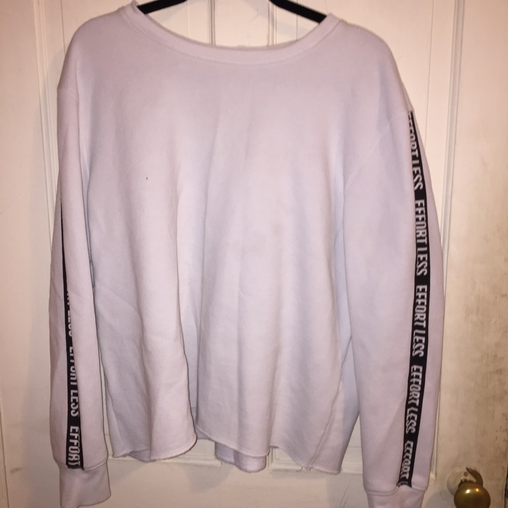 White effortless cropped sweatshirt - Picture 1 of 3
